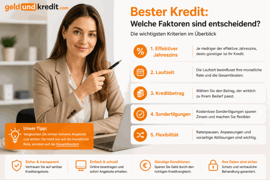 Bester Kredit Welche Faktoren sind entscheidend